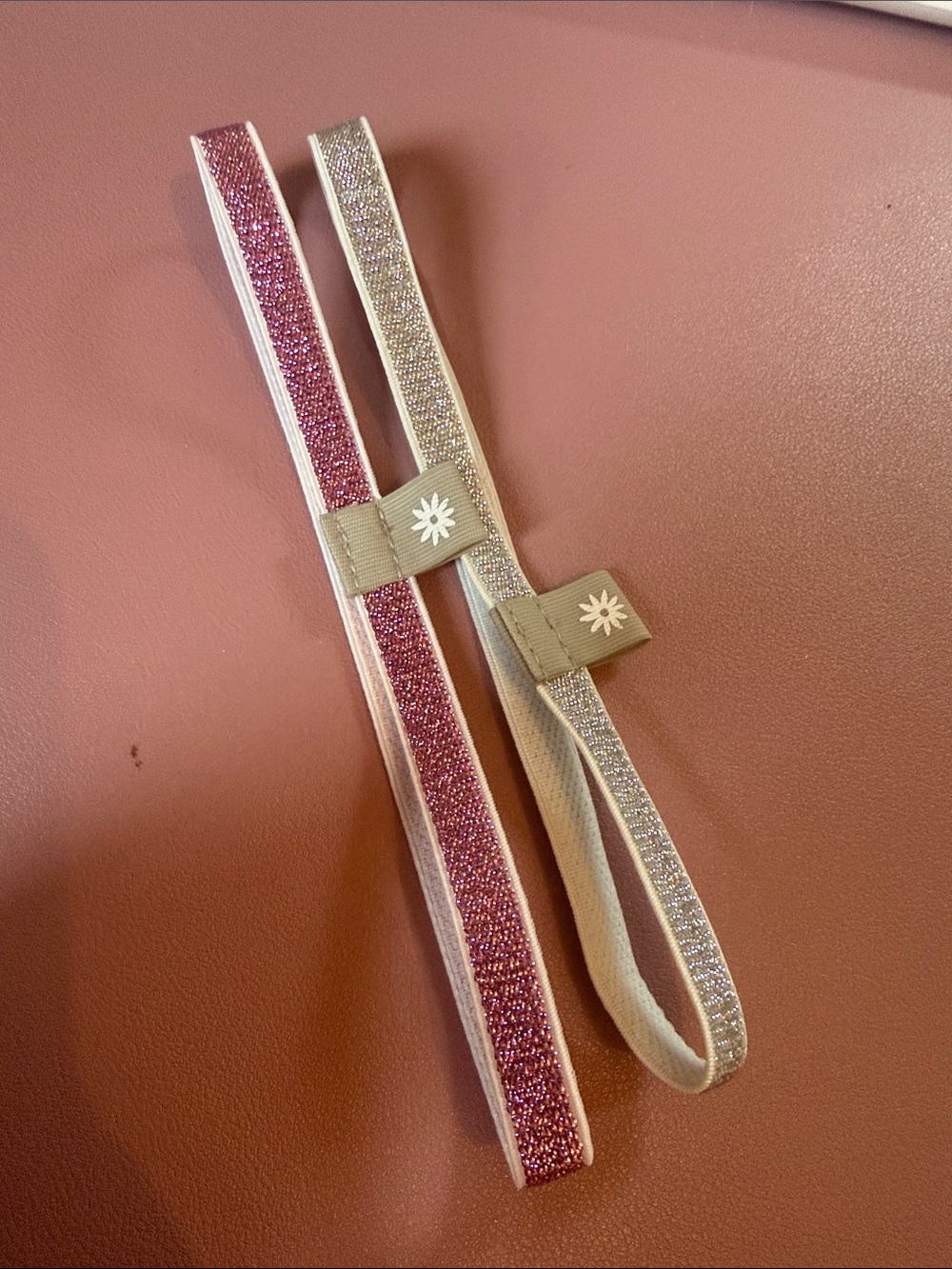 Erin Condren Glitter Elastic Planner Band— Pink & Silver